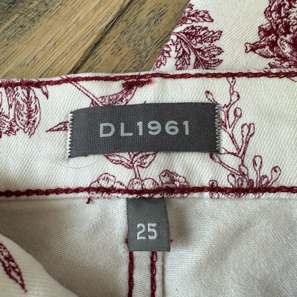 DL1961 Mara Ankle High Rise Instasculpt Straight Botanical Jeans - Picture 3 of 5